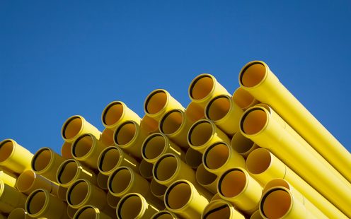 PVC cableprotection pipes rigid smooth yellow