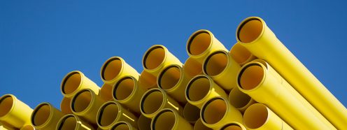 PVC cableprotection pipes rigid smooth yellow