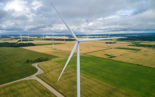 Windmill park in Lithuania, Mazeikiai city | Pipelife