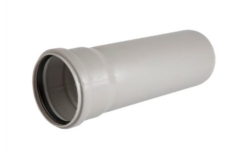 PP-HT in-house sewage pipe with socket gray
