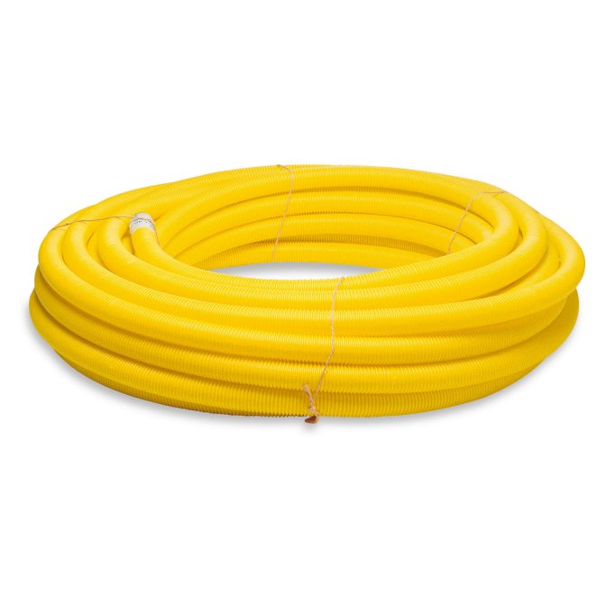 PE  1w corrugated cable protection 50x42 yellow