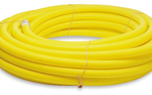 PE  1w corrugated cable protection 50x42 yellow