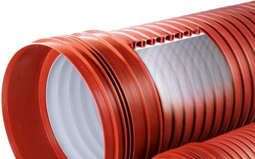 Gofruoto PP nuotekų vamzdžio sienelės struktūra