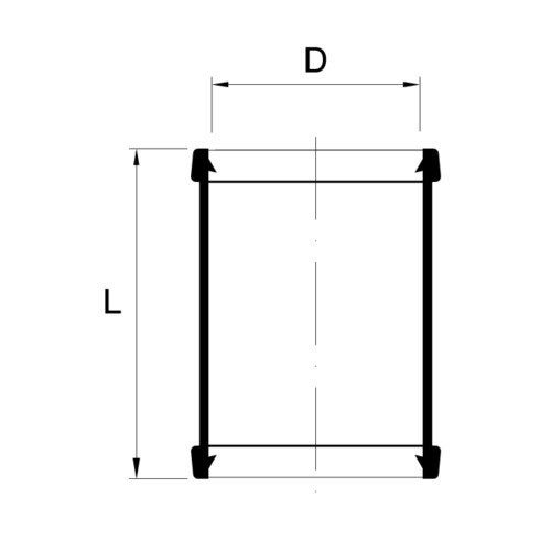 Technical drawing PP sewage repair socket