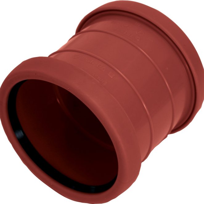 PP Sewage double socket redbrown Nordic