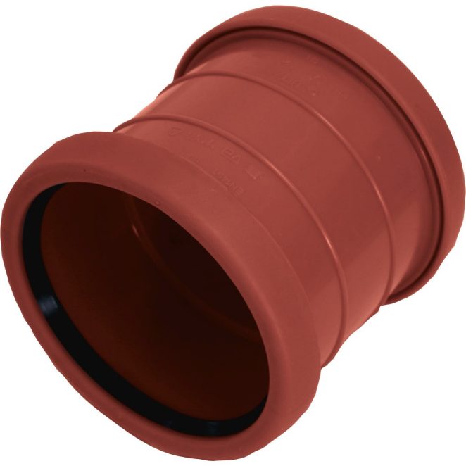 PP Sewage double socket redbrown Nordic