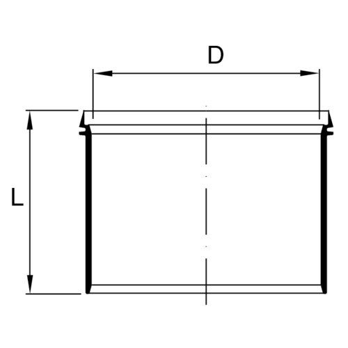 Technical drawing PP pragma repair socket 
