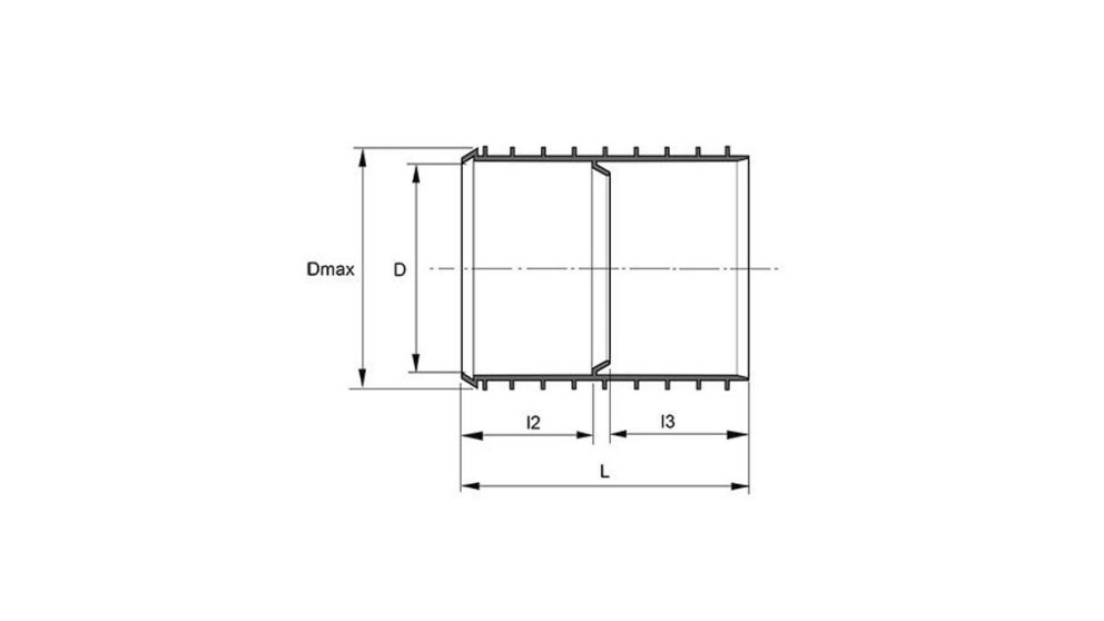 Measurement drawing Pragma Double socket