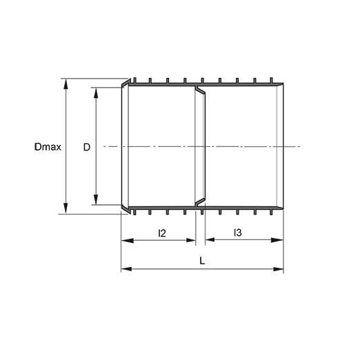 Measurement drawing Pragma Double socket