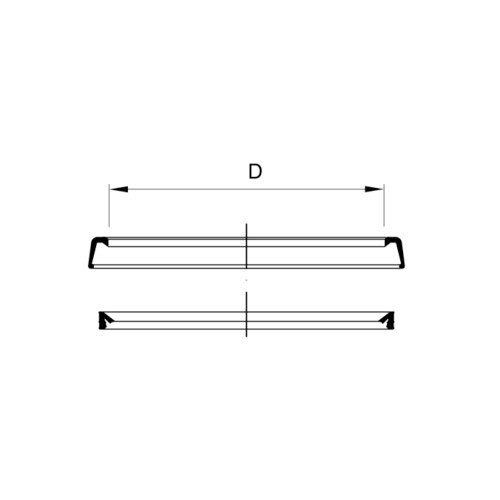 Technical drawing PP pragma click ring with sealing 