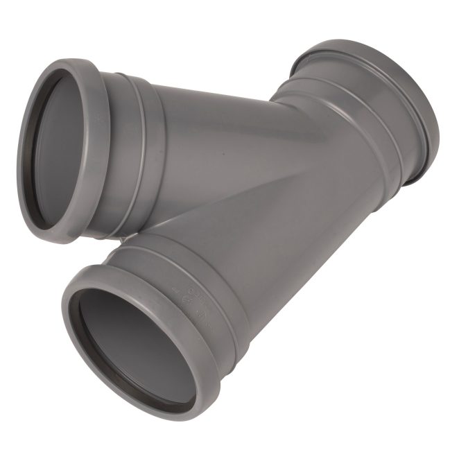 PP Soil branch 110-110mm 45deg allsocket grey Nordic