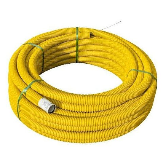 PE cableprotection pipe coil with socket corrugated yellow