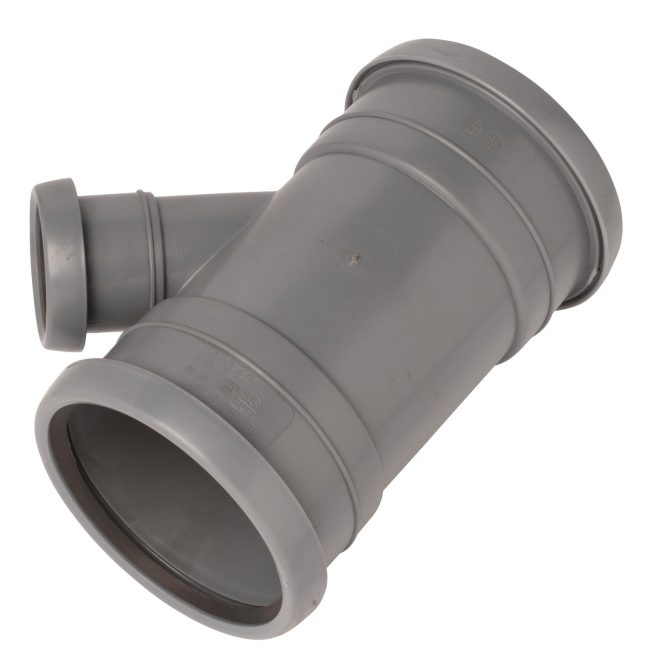 PP Soil branch 110-50mm 45deg allsocket grey Nordic