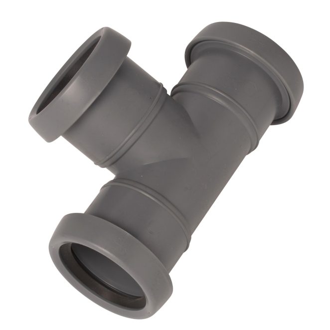 PP Soil branch 50-50mm 90deg allsocket grey Nordic
