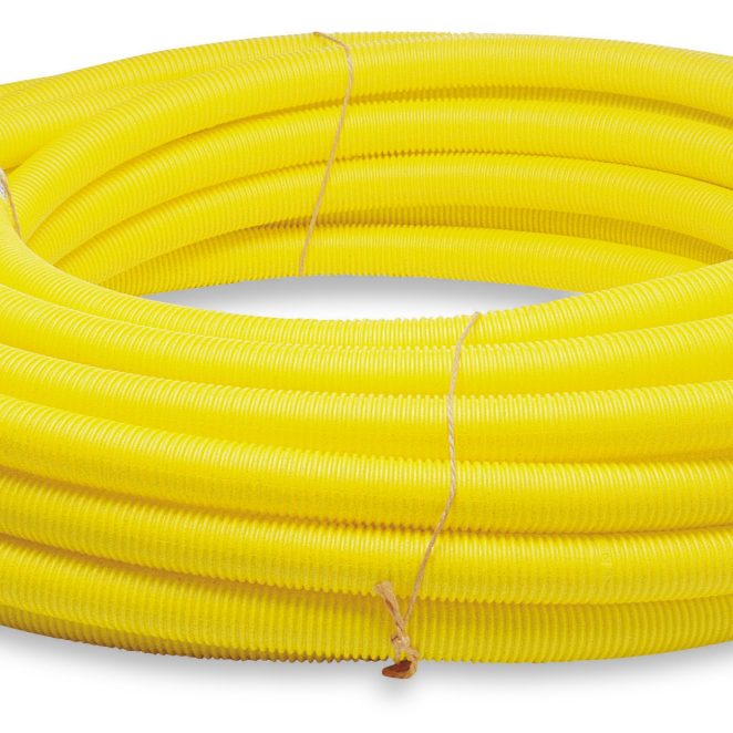 PE  1w corrugated cable protection 50x42 yellow