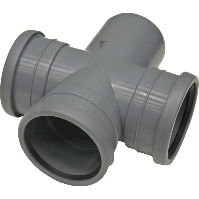 PP soil double branch 110x110 grey 