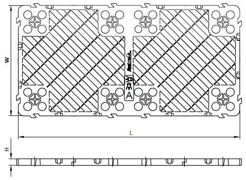 Measurement drawing Stormbox 12 bottom plate