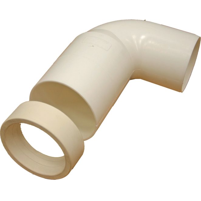 PP soil WC connection bend Nordic white