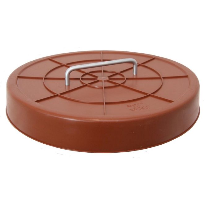 PP chamber cap with handle 400 redbrown
