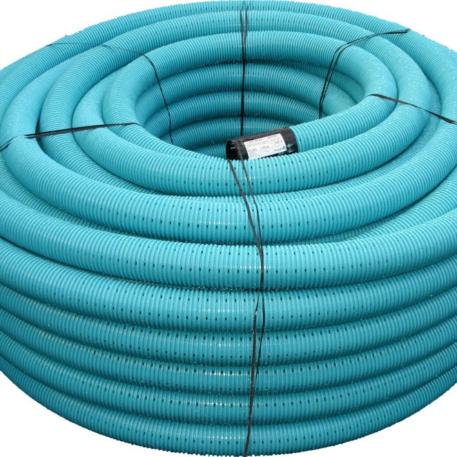 PVC Land drainage Special coil blue