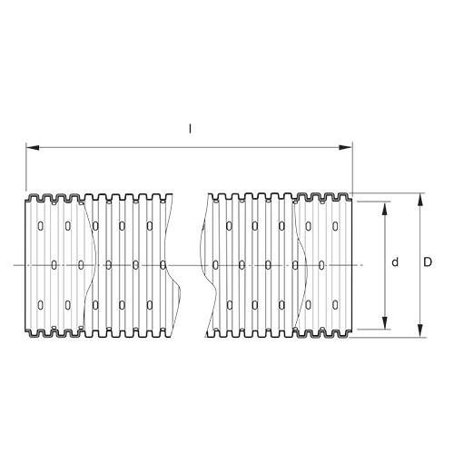 Measurement drawing PVC Drainage pipe