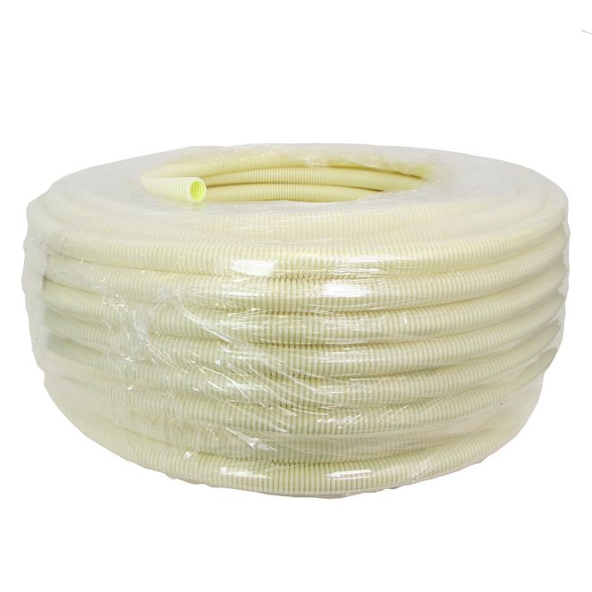 PVC el corrugated pipe white