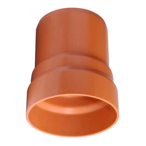 PVC sewage transition to soil iron pipe spigot redbrown shrinkable