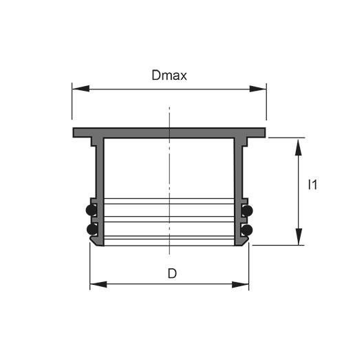 Measurement drawing Spigot plug