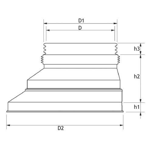 Technical drawing PRO1000 cone