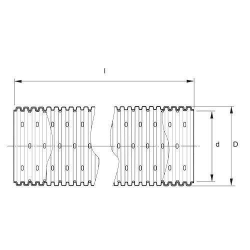 Measurement drawing PVC Drainage pipe