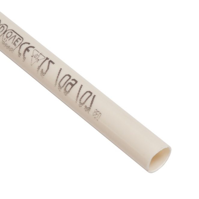 PVC electro pipe rigid white