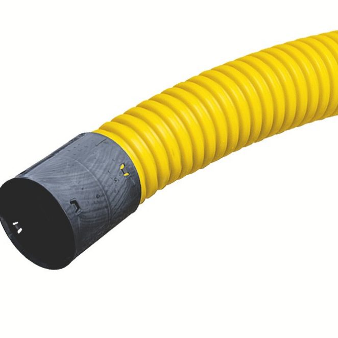 PE cableprotection bend corrugated yellow