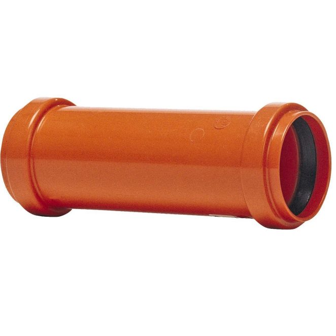 PP double socket w sealing ring orange