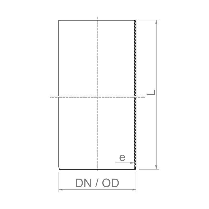 Telescope pipe technical drawing