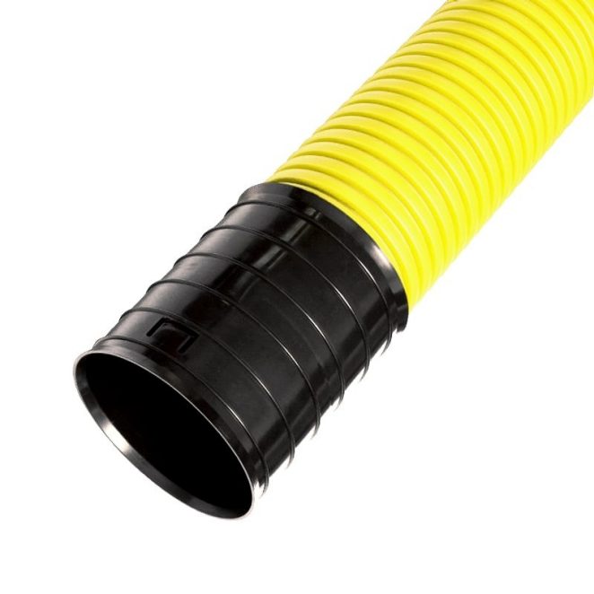 PE cableprotection pipe with socket corrugated yellow