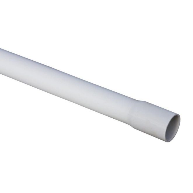 PVC electro rigid installation pipe white