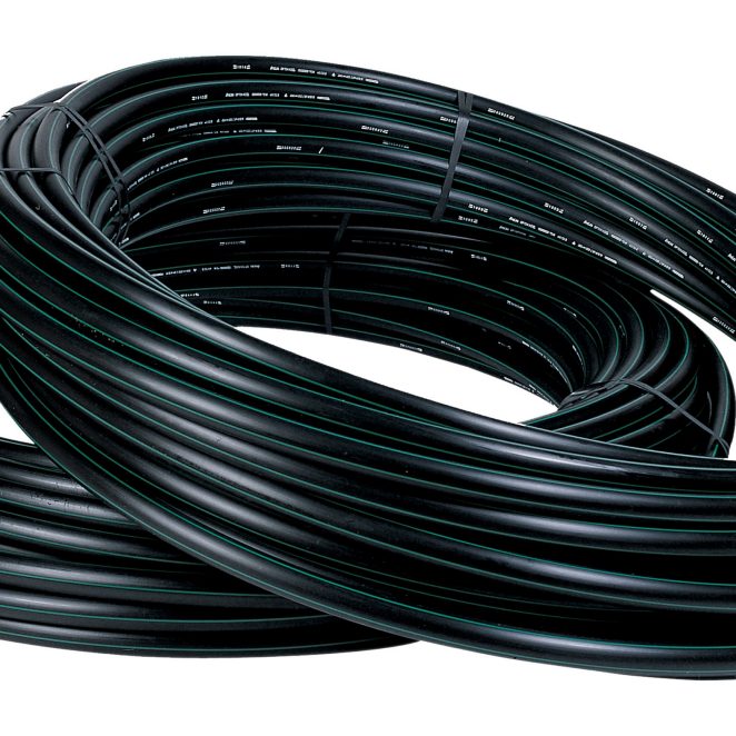 PE smooth cable protection opto coil w pulling wire blackxgreen