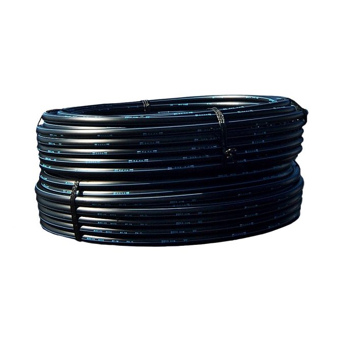 PE pressure pipe coils black blue stripes